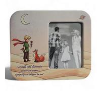 oggettando Portafotos de mesa de pequeño príncipe en caja de recuerdo útil para nacimiento, bautizo, comunión, confirmación (Picc. Príncipe Bufanda SF col., 15 x 13)