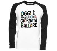 Oggi È Una Buona Giornata per Ballare Blance Camiseta De Béisbol Unisex White Baseball tee Tshirt Unisex