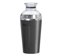 OGGI Groove Insulated Cocktail Shaker-16oz Double Wall Vacuum Insulated Stainless Steel Shaker, Tritan Lid has Built In Strainer, Ideal Cocktail Mixer, Martini Shaker, Margarita Shaker, Black