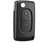 OGGIPRO 2 Botones Carcasa Llave Compatible CE0523 Llave con Tapa Plegable para Peugeot 207 307 308 407 408 3008 5008 Citroen C2 C3 C4 C5 C6 C8 (2 Botones, CE0523)