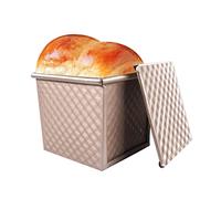 OGIBRIDI Molde para Pan con Tapa Tostado Pan de Molde para Horno Antiadherentes Sartén para Pan Torta de Molde para Plumcake Tostadas Bizcocho para Hornear Pan Aleación de Aluminio 0.5lb-250g