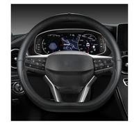 OGJFD Funda Volante Funda para Volante Coche En Forma De D para Seat para Ateca para FR 2017 2020 para Leon ST 2020 para Arona para FR 2017 2021 Accesorios Coche Funda Volante Coche(Negro)