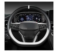 OGJFD Funda Volante Funda para Volante Coche En Forma De D para Seat para Ateca para FR 2017 2020 para Leon ST 2020 para Arona para FR 2017 2021 Accesorios Coche Funda Volante Coche(Blanco)