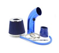 OGJFD Tubo Entrada Aire Kit Admisión Aire Frío Automóvil con Filtro De Aire Abierto De Flujo De 76 Mm Y 3 Pulgadas Tubo Aluminio Universal para Carreras DIY(Blue-A)