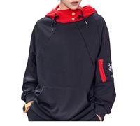 OGJZRR Yuji Sudadera con capucha Itadori Cosplay Jjk Sudadera con capucha Jujutsu Kaisenn Unisex de manga larga, Negro -, Small