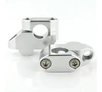 OGLAMGVC Elevadores Manillar Motocicleta 22 Mm Y 7/8", Extensión con Montaje Trasero, para para Versys 1000, para Versys X250/300, Z125, 250, 650 Y ER-5 Altura Manillar Motocicleta(Silver)