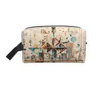 Ogniwo Bolsa de aseo con estampado de física, bolsa de cosméticos de maquillaje, bolsa de viaje para artículos de tocador, bolsa de almacenamiento con cremallera, Physics Print3, Talla única