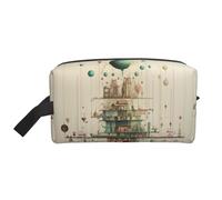 Ogniwo Bolsa de aseo con estampado de física, bolsa de cosméticos de maquillaje, bolsa de viaje para artículos de tocador, bolsa de almacenamiento con cremallera, Impresión física1, Talla única