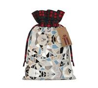 Ogniwo Bolsas festivas con cordón para regalo, bolsas de regalo de Navidad y cumpleaños, tamaño grande, bolsas de regalo de Navidad, mármol de oro rosa