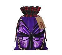 Ogniwo Bonitas bolsas de regalo de Navidad con mariposas moradas, bolsas de dulces para envolver regalos para Halloween, cumpleaños, boda, 8.3 x 11.8 pulgadas