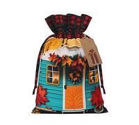 Ogniwo Happy Fall Camper Bolsas de regalo de Navidad, bolsas de dulces para envolver regalos para Halloween, cumpleaños, boda, 5 x 7 pulgadas