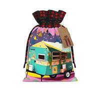 Ogniwo You Make Me Happy Camper Trailer Bolsas de regalo de Navidad, bolsas de dulces para envolver regalos para Halloween, cumpleaños, boda, 5 x 7 pulgadas