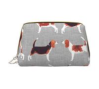 OGNOT Beagle - Bolsa de aseo para hombres y mujeres, bolsa de maquillaje de piel ligera, bolsa de cosméticos pequeña, Patrones de Beagle, Talla única
