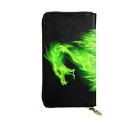 OGNOT Billetera de cuero de gran capacidad con notas musicales coloridas, tarjetero para mujer, cartera de cuero para hombres y mujeres, Dragón chino, Talla única, Classic