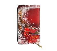 OGNOT Billetera de cuero de gran capacidad con notas musicales coloridas, tarjetero para mujer, cartera de cuero para hombres y mujeres, Magia de Navidad, Talla única, Classic
