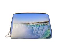 OGNOT Bolsa de aseo con borde de cono de pino, organizador de viaje para hombres y mujeres, bolsa de maquillaje de cuero ligero, bolsa de cosméticos pequeña, Niagara Falls, Talla única