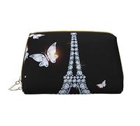 OGNOT Bolsa de aseo con diseño de cebra, organizador de viaje para hombres y mujeres, bolsa de maquillaje de piel ligera, bolsa de cosméticos grande, Eiffel Tower, Talla única