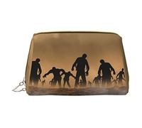 OGNOT Bolsa de aseo con patrón de leopardo, organizador de viaje para hombres y mujeres, bolsa de maquillaje de cuero ligero, bolsa de cosméticos pequeña, Muchos zombies, Talla única