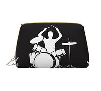 OGNOT Bolsa de aseo con patrón de zorro animal, organizador de viaje para hombres y mujeres, bolsa de maquillaje de cuero ligero, bolsa de cosméticos grande, multicolor/fantasía (Drummer), Talla única