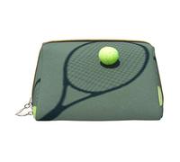 OGNOT Bolsa de aseo de piel de serpiente, organizador de viaje para hombres y mujeres, bolsa de maquillaje de cuero ligero, bolsa de cosméticos pequeña, Raqueta de tenis, Talla única