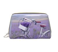 OGNOT Bolsa de aseo de química de ciencia abstracta para hombres y mujeres, bolsa de maquillaje de cuero ligero grande bolsa de cosméticos, Lavanda Campo Retro Bicicleta Agricultura, Talla única