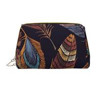 OGNOT Bolsa de aseo de química de ciencia abstracta para hombres y mujeres, bolsa de maquillaje de cuero ligero grande bolsa de cosméticos, Peacock Feather, Talla única