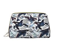 OGNOT Bolsa de aseo de química de ciencia abstracta para hombres y mujeres, bolsa de maquillaje de cuero ligero grande bolsa de cosméticos, Ballena asesina, Talla única