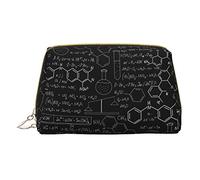 OGNOT Bolsa de aseo para bateristas, organizador de viaje para hombres y mujeres, bolsa de maquillaje de cuero ligero, bolsa de cosméticos pequeña, Química de Ciencia Abstracta, Talla única