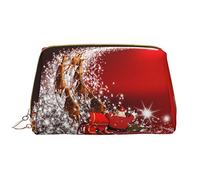 OGNOT Bolsa de aseo para instrumentos musicales, organizador de viaje para hombres y mujeres, bolsa de maquillaje de cuero ligero, bolsa de cosméticos grande, Magia de Navidad, Talla única