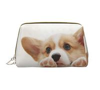 OGNOT Bonita bolsa de aseo de llama, organizador de viaje para hombres y mujeres, bolsa de maquillaje de cuero ligero, bolsa de cosméticos grande, Lindo Corgi., Talla única