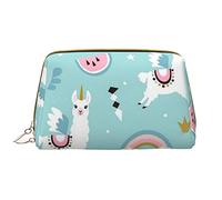 OGNOT Bonita bolsa de aseo de llama, organizador de viaje para hombres y mujeres, bolsa de maquillaje de cuero ligero, bolsa de cosméticos grande, Linda llama., Talla única