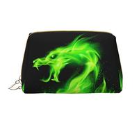 OGNOT Bonita bolsa de aseo de llama, organizador de viaje para hombres y mujeres, bolsa de maquillaje de cuero ligero, bolsa de cosméticos grande, Dragón chino, Talla única