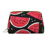 OGNOT Bonita bolsa de aseo de llama, organizador de viaje para hombres y mujeres, bolsa de maquillaje de cuero ligero, bolsa de cosméticos grande, Sandía, Talla única