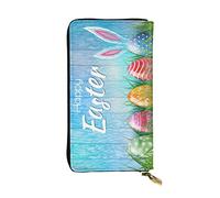 OGNOT Bug Wreath - Cartera de cuero de gran capacidad para mujer, tarjetero, cartera de cuero para hombres y mujeres, Huevo de Pascua Conejito de Madera, Talla única, Classic