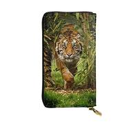 OGNOT Cartera de cuero de gran capacidad con diseño de astronauta y alienígena, Tigre en la selva, Talla única, Classic