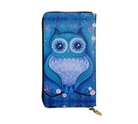 OGNOT Cartera de cuero de gran capacidad con diseño de búho azul para mujer, Azul Lechuza, Talla única, Classic