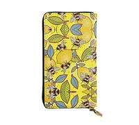 OGNOT Cartera de cuero de gran capacidad con diseño de caballo blanco y caballo negro, Limón amarillo y abeja., Talla única, Classic