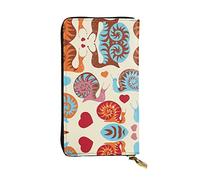 OGNOT Cartera de cuero de gran capacidad con diseño de caracol para mujer, tarjetero de cuero para hombres y mujeres, Caracol lindo, Talla única, Classic