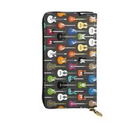 OGNOT Cartera de cuero de gran capacidad con diseño de caracol para mujer, tarjetero de cuero para hombres y mujeres, Color Acústico y Guitarras, Talla única, Classic