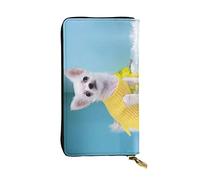 OGNOT Cartera de cuero de gran capacidad con diseño de oso polar, Lindo chihuahua., Talla única, Classic