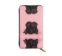 OGNOT Cartera de cuero de gran capacidad con flores tropicales y piedra zen, cartera de mano para mujer, Lindo carlino negro., Talla única, Classic