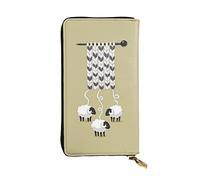 OGNOT Cartera de cuero de gran capacidad con tarjetero para mujer, cartera de cuero para hombre y mujer, ovejas de dibujos animados, Talla única, Classic