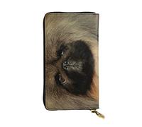 OGNOT Cartera de cuero de gran capacidad Pekinés, tarjetero para mujer, cartera de cuero para hombres y mujeres, Lindo Pekinés, Talla única, Classic