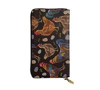 OGNOT Cute Pig Cartera de cuero de gran capacidad para señoras, tarjetero, cartera de cuero para hombres y mujeres, Estampado de pollo., Talla única, Classic