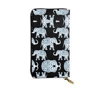 OGNOT Cute Pig Cartera de cuero de gran capacidad para señoras, tarjetero, cartera de cuero para hombres y mujeres, Aztec Elephant, Talla única, Classic