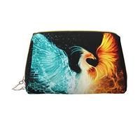 OGNOT Cute Pig - Neceser de viaje para hombres y mujeres, bolsa de maquillaje de cuero ligero pequeña bolsa de cosméticos, Fénix de fuego y agua, Talla única