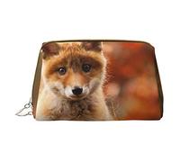 OGNOT Cute Pig - Neceser de viaje para hombres y mujeres, bolsa de maquillaje de cuero ligero pequeña bolsa de cosméticos, Lindo zorro bebé, Talla única