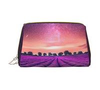 OGNOT Cute Pig - Neceser de viaje para hombres y mujeres, bolsa de maquillaje de cuero ligero pequeña bolsa de cosméticos, campos de lavanda, Talla única