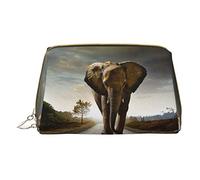 OGNOT Cute Pig - Neceser de viaje para hombres y mujeres, bolsa de maquillaje de cuero ligero pequeña bolsa de cosméticos, 3D Elephant, Talla única