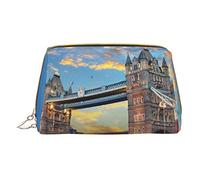 OGNOT Deer Wildlife Art - Neceser organizador de viaje para hombres y mujeres, bolsa de maquillaje de cuero ligero pequeña bolsa de cosméticos, Tower Bridge en Londres, Talla única